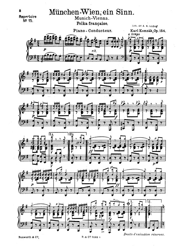 Karl Komzak: Storm Galopp And Munich-Vienna Polka