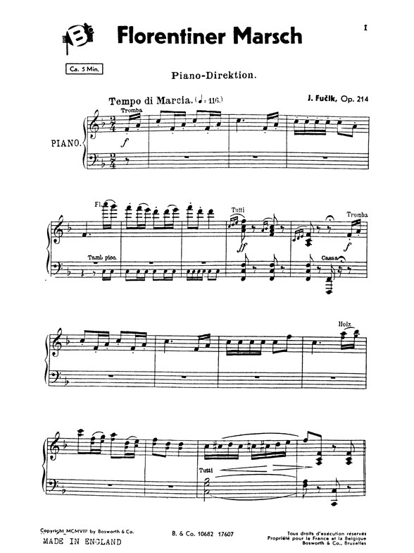 Julius Fucik: Florentiner Marsch (Score/Parts)