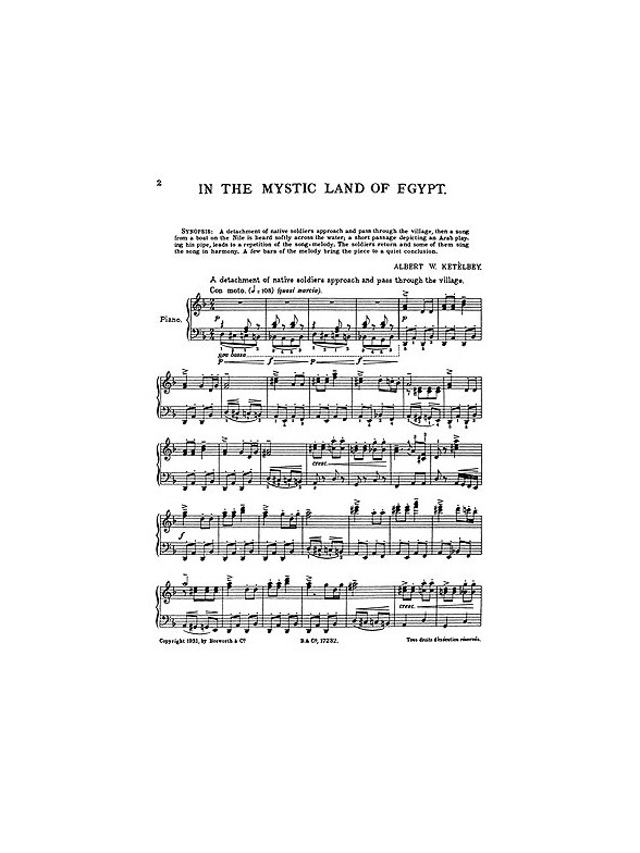 Albert Ketelbey In The Mystic Land Of Egypt (Piano) Piano Stepnote Aps