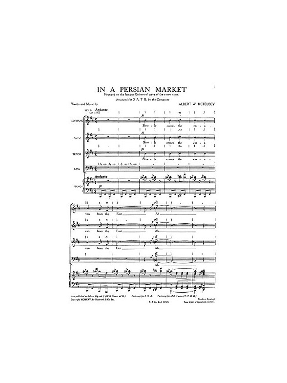 Ketelbey, A W In A Persian Market SATB