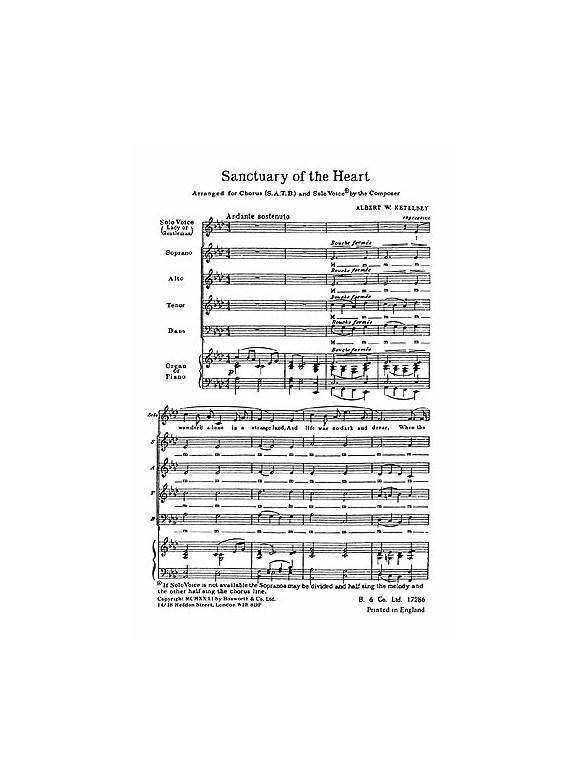 Albert William Ketelbey: Sanctuary Of The Heart (SATB)