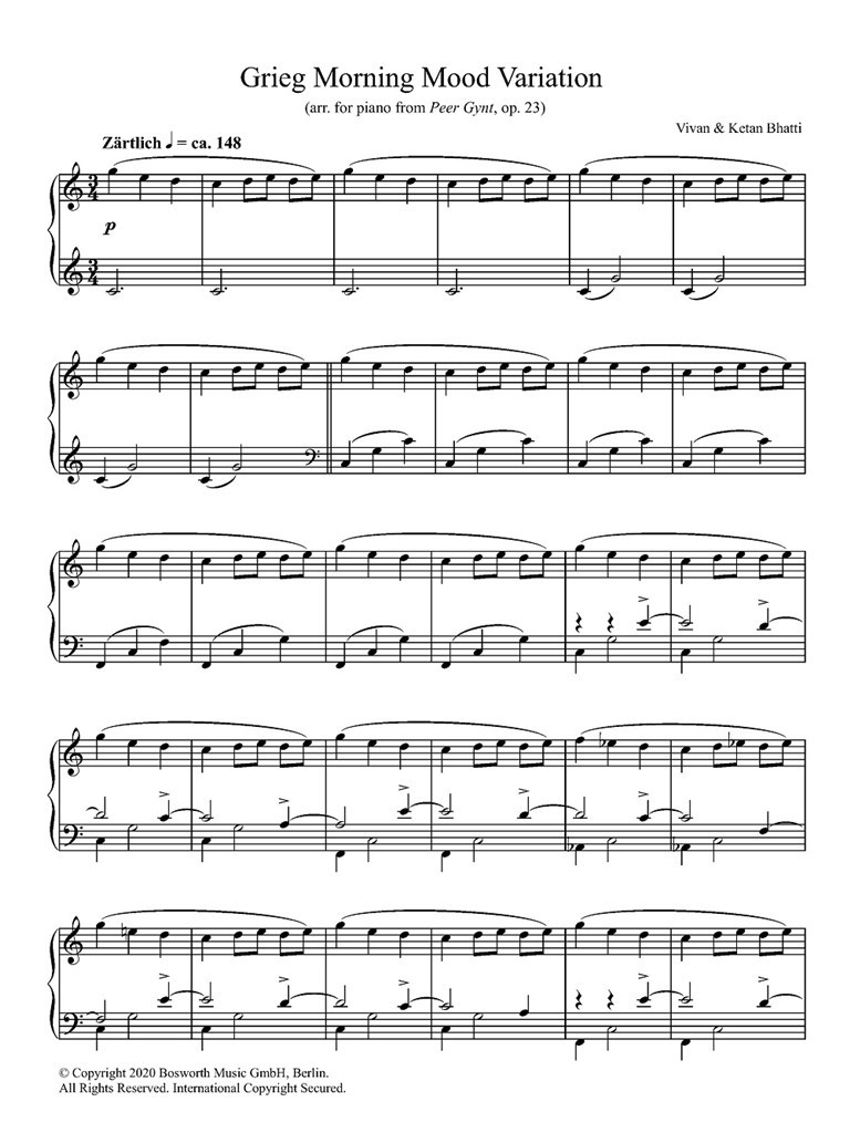 Grieg Morning Mood Variation