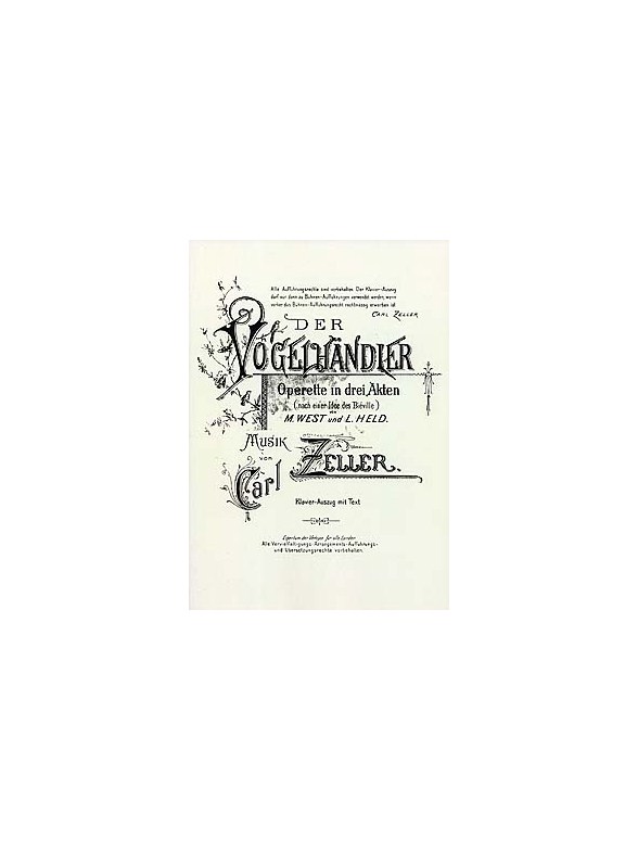 Carl Zeller: Der Vogelhändler (Vocal Score)