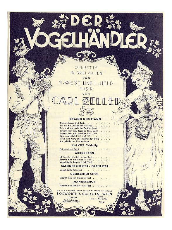 Carl Zeller: Der Vogelhandler (Voice/Piano)