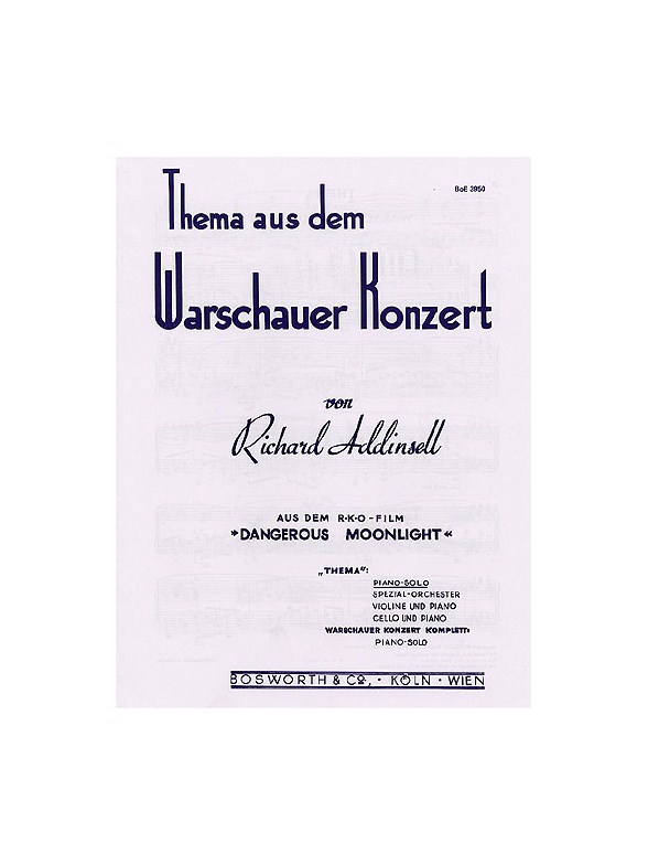 Richard Addinsell: Theme From Warsaw Concerto