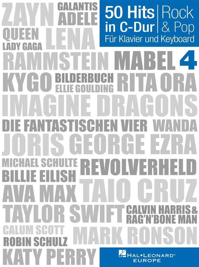 50 Hits in C-Dur 4: Rock & Pop : Für Klavier und Keyboard