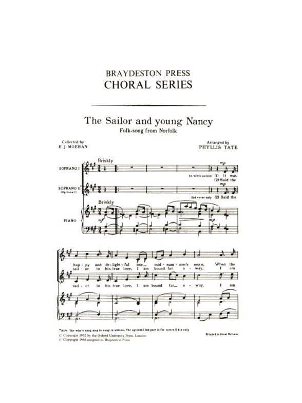 The Sailor And Young Nancy (Unison)
