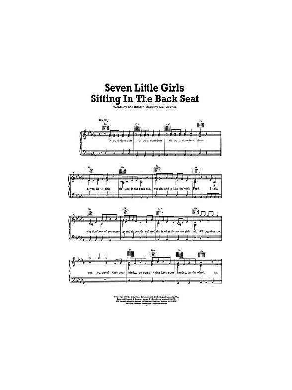 Hilliard: Seven Little Girls Sitting In The Back Seat