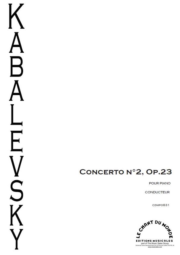 Dmitry Kabalevsky: Concerto No. 2 - pour piano et orchestre Op.23