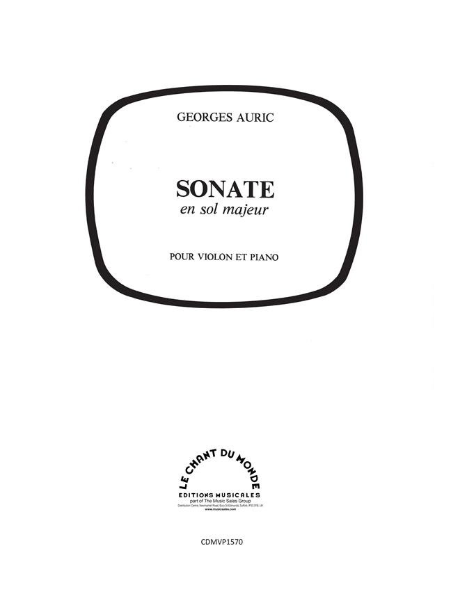 Georges Auric: Sonate