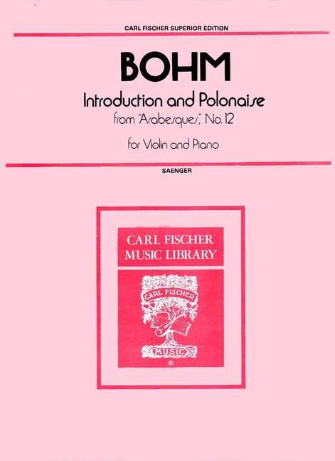 Bohm Intro Polonaise G Min Vln/Pf Bk