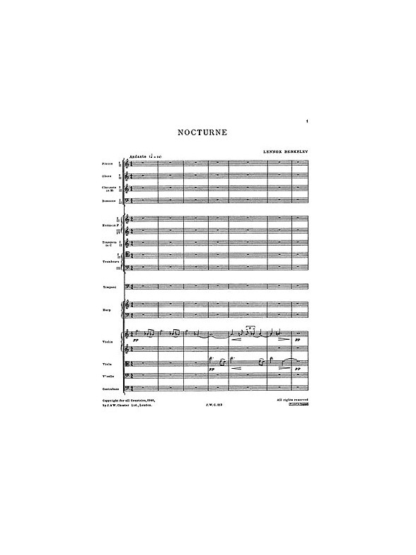 Lennox Berkeley: Nocturne For Orchestra Op.25