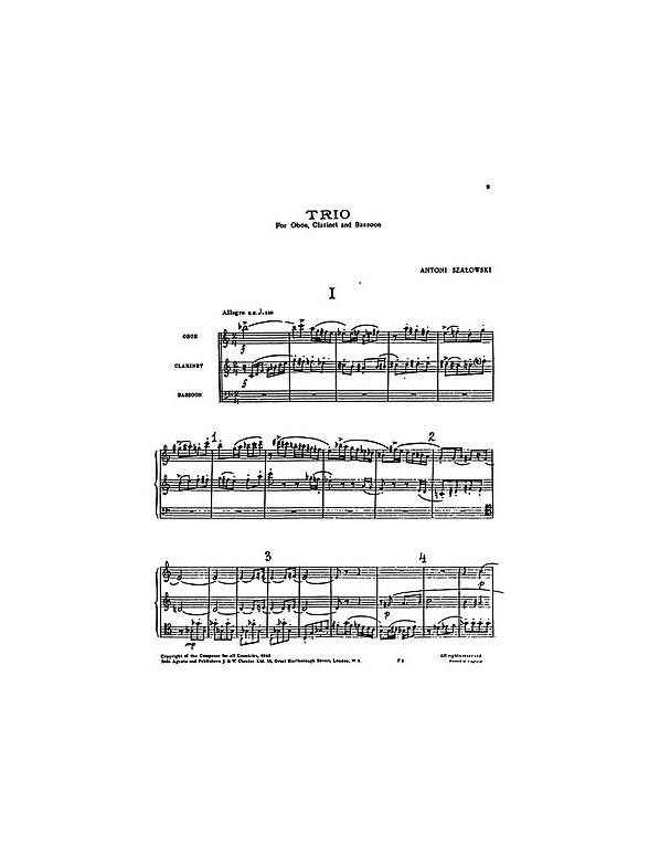 Szalowski: Trio (Miniature Score)