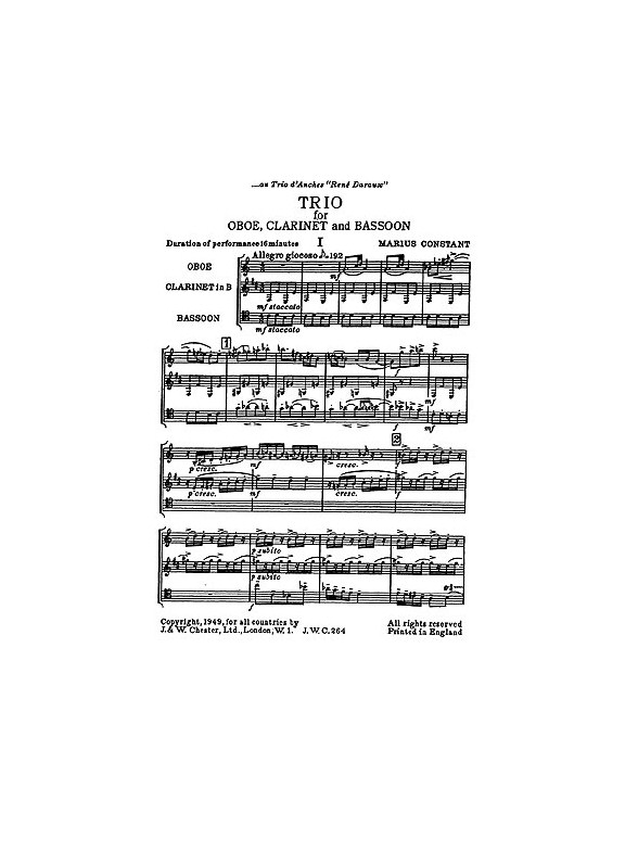 Constant: Trio (Study Score)