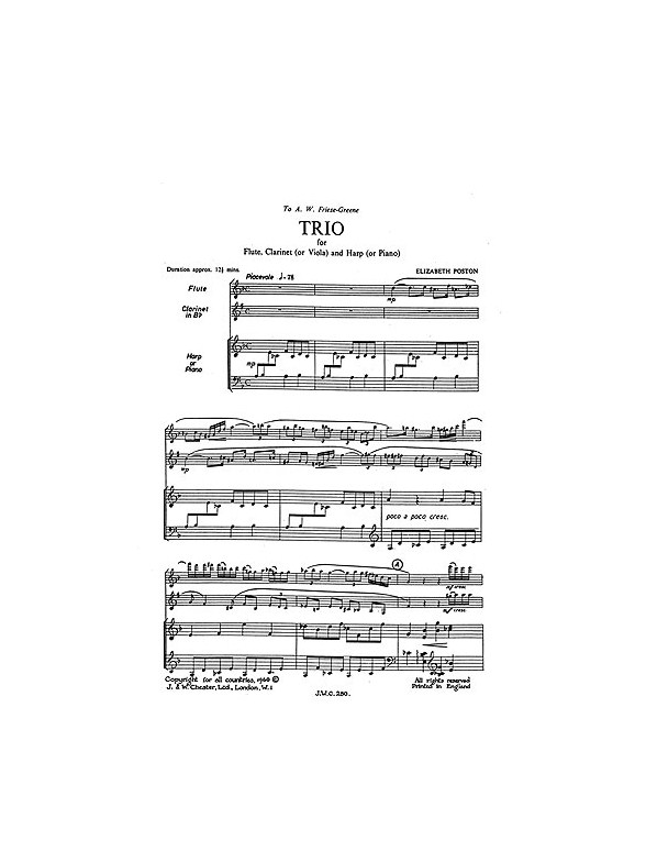 Poston: Trio (Score and Parts)