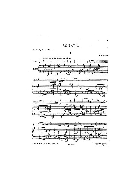 Ernest Moeran: Sonata For Violin And Piano