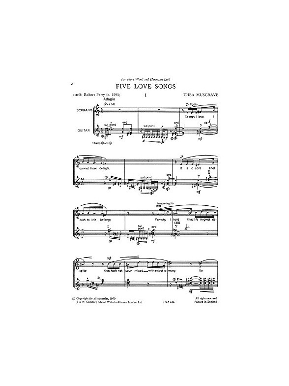 Musgrave: Five Love Songs