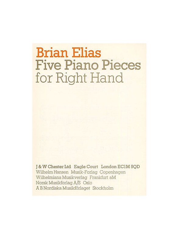 Brian Elias: 5 Pieces For The Right Hand
