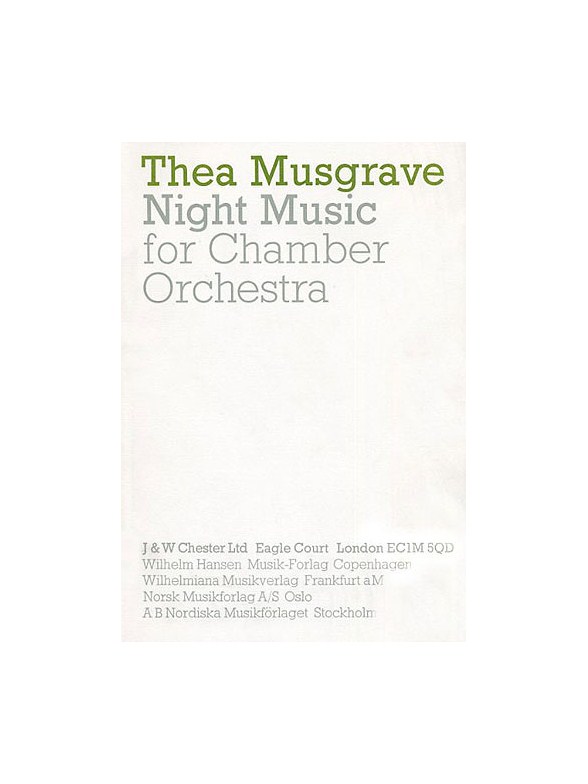 Thea Musgrave: Night Music (Study Score)