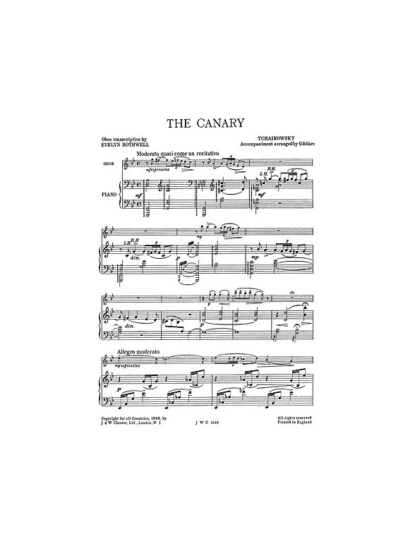 Pyotr Ilyich Tchaikowsky: The Canary