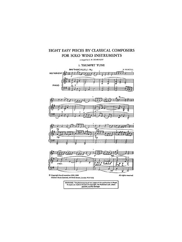Christopher Dearnley: 8 Easy Pieces For Flute And Piano