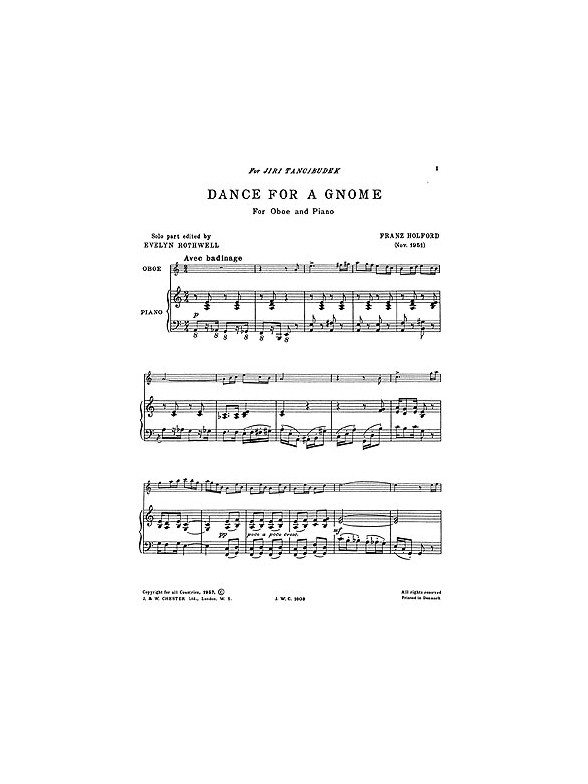 Holford: Dance For A Gnome For Oboe and Piano
