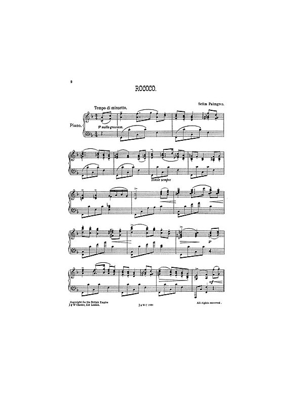 Selim Palmgren: Rococo
