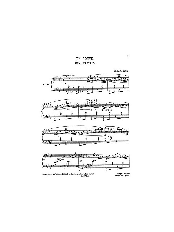 Palmgren: En Route - A Concert Study for Piano