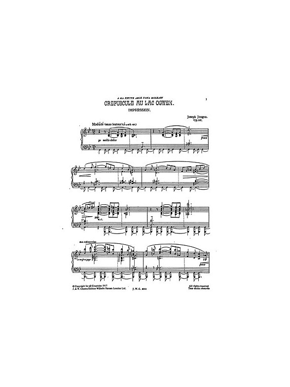 Jongen: Crepuscule Au Lac Ogwen: Impression (Piano)