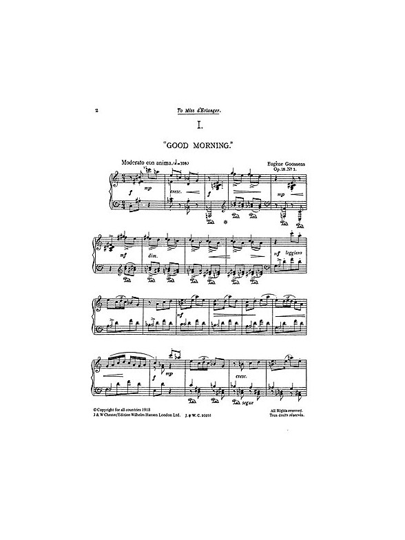 Goossens: Kaleidoscope Op.18 for Piano