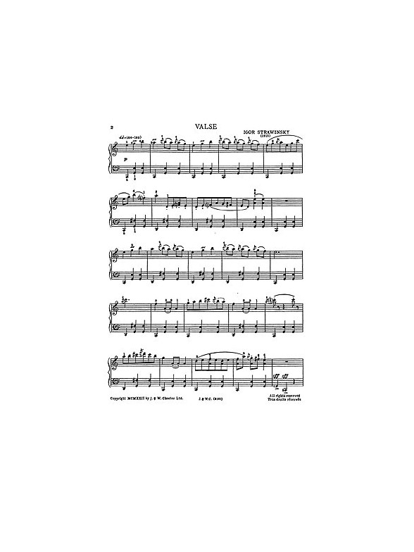 Igor Stravinsky: Waltz From The Soldier's Tale (Piano)