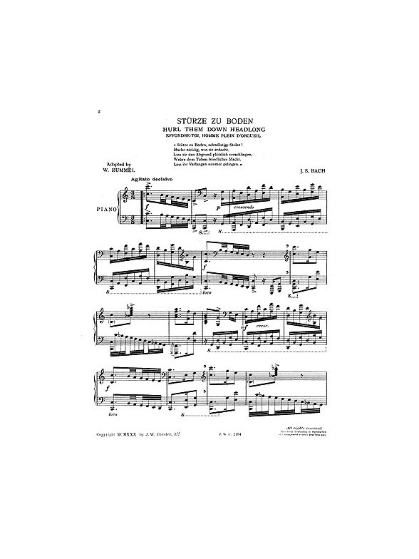 J.S.Bach/Walter Rummel: Hurl Them Down Headlong