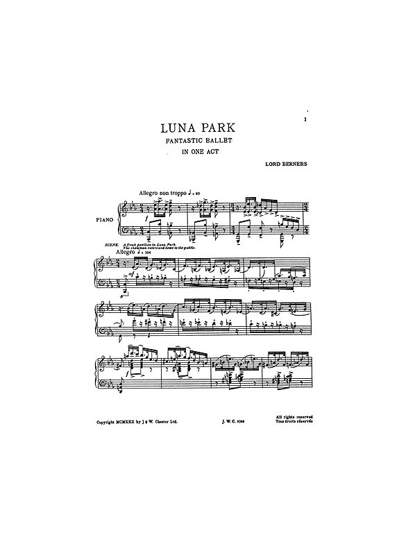 Berners Luna Park (Piano Part)