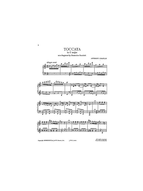 Chaplin: Toccata In C Major (Piano)