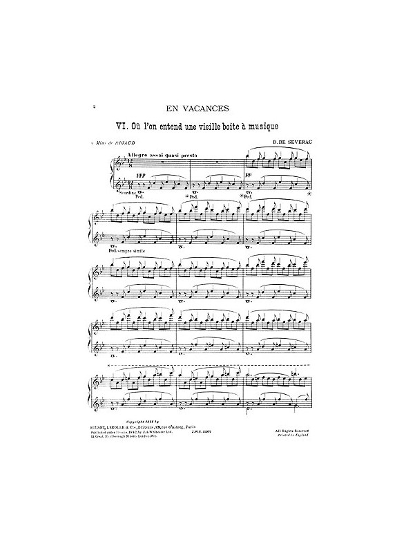 Severac: Musical Box (Piano)