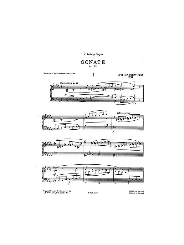 Soulima Stravinsky: Piano Sonata In B Flat