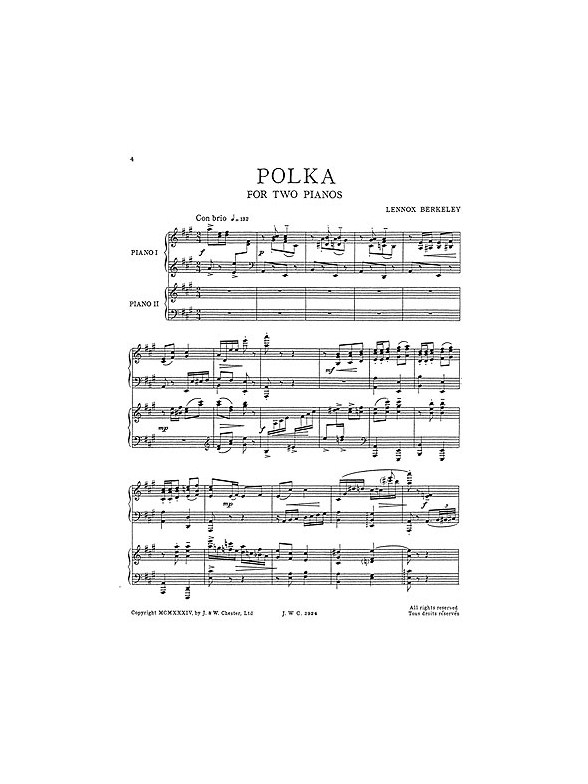 Lennox Berkeley: Polka, Nocturne, Capriccio Op.5