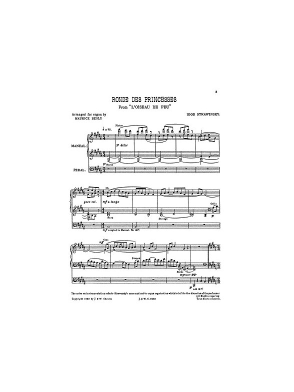 Igor Stravinsky: Ronde Des Princesses (Organ)