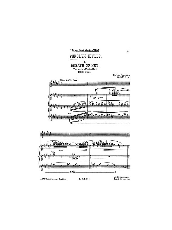 Goossens: Persian Idylls for Voice and Piano