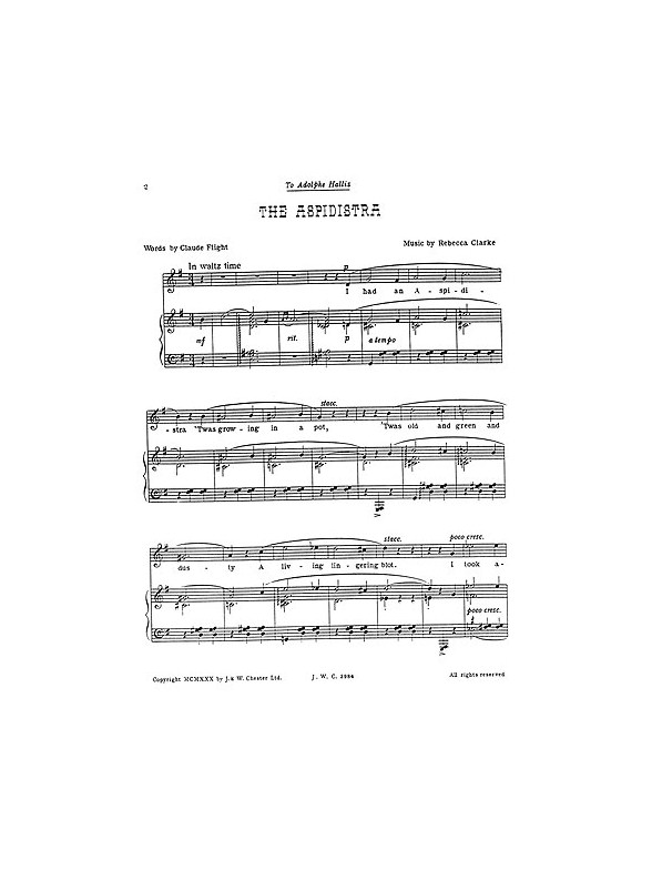 Rebecca Clarke: The Aspidistra