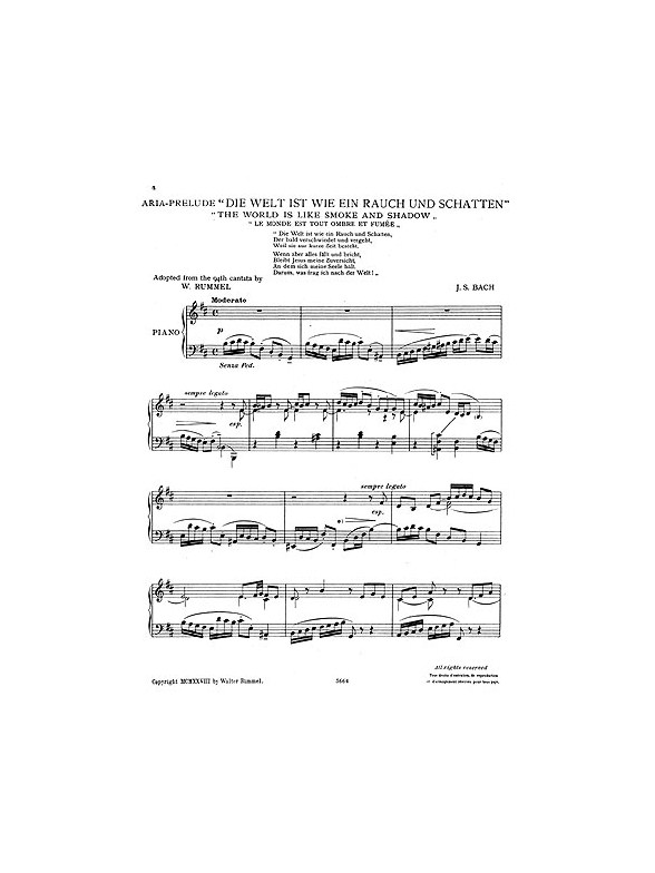 Bach: World Is Smoke (Piano)