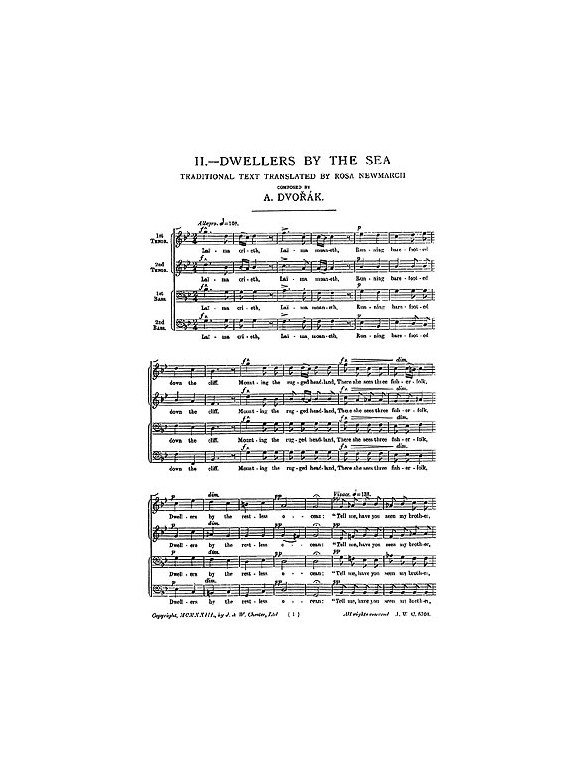 Antonin Dvorak: Dwellers By The Sea (Ttbb)