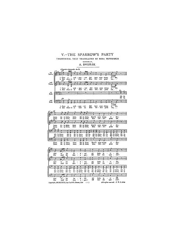 Antonin Dvorak: The Sparrow's Party (TTBB)