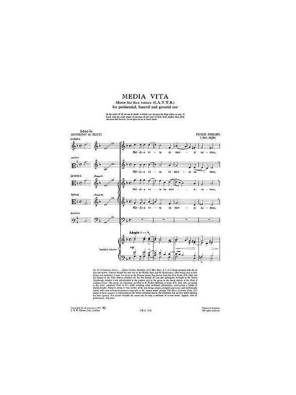 Peter Philips: Media Vita In Morte Sumus