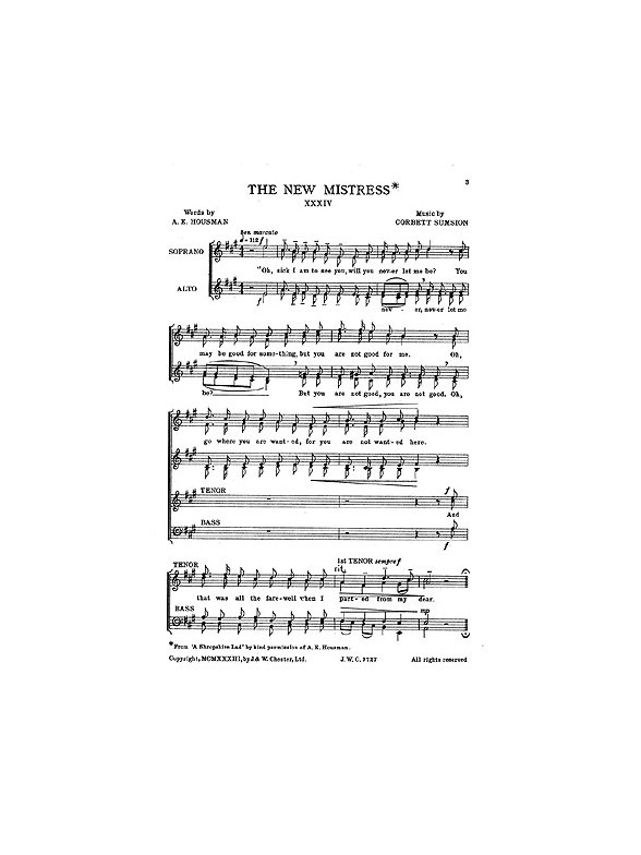 Corbett Sumsion: The New Mistress