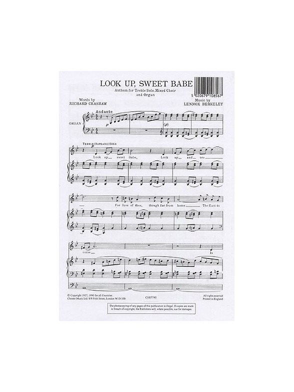 Lennox Berkeley: Look Up Sweet Babe Op.43 No.2