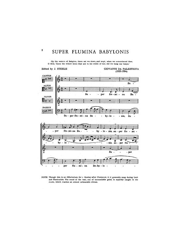 Giovanni Palestrina: Super Flumina Babylonis