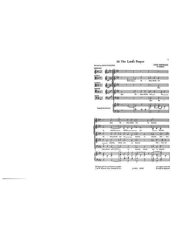 John Sheppard: The Lord's Prayer (SAATB)
