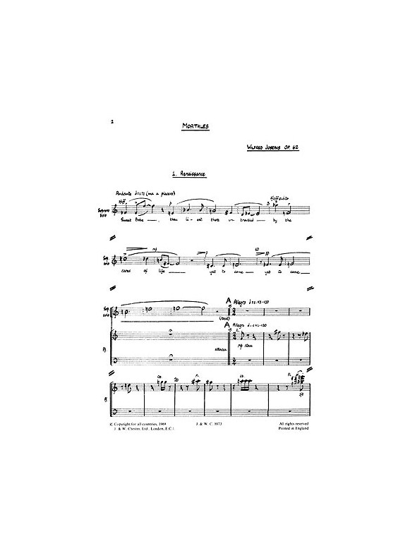 Josephs: Mortales (Vocal Score)