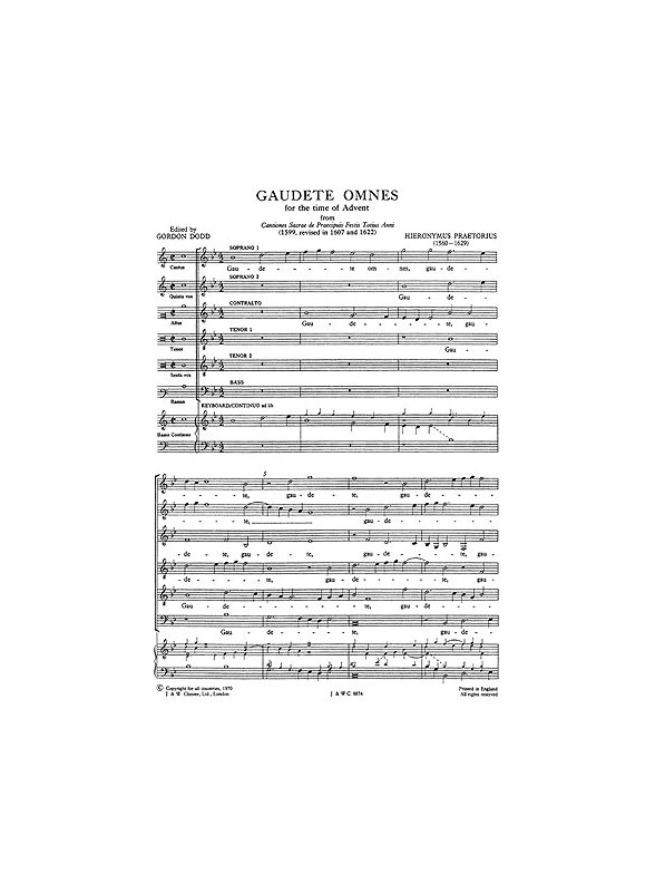Michael Praetorius: Gaudete Omnes